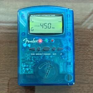 Vintage Fender Metronome & Automatic Guitar Tuner Translucent Blue